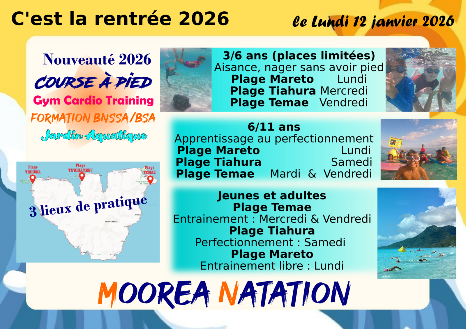 🌈Lundi 12 janvier c'est la rentrée du club🏊