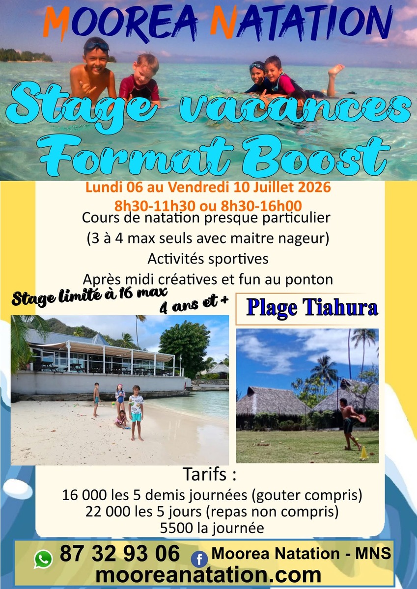 Stage vacances natation